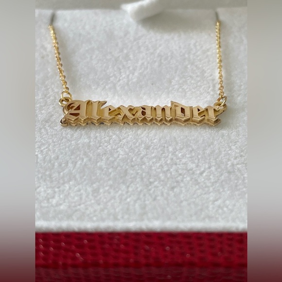 14k name necklace “alexander” - Picture 4 of 6